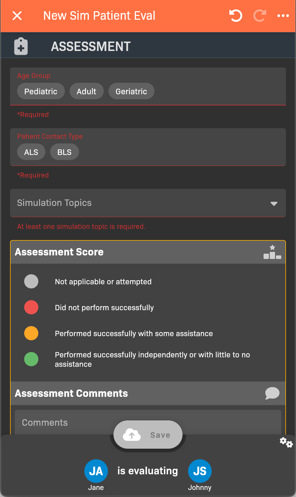 Creating a simulated patient evaluation for someone else | EMCE Help Center